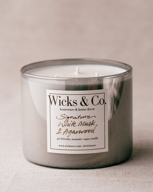 Signature. White Musk & Agarwood - Wicks & Co.